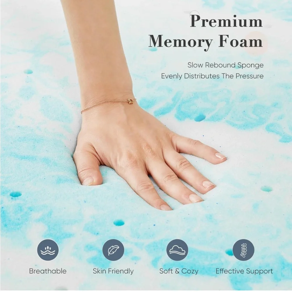 Memory foam mattress topper